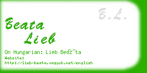 beata lieb business card